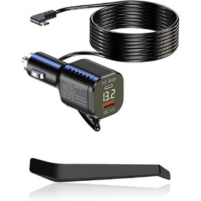 Dash Cam Charger USB Type C Car Power Charging Cable Cord Dashcam Hardwire Kit 12-24V to 5V/3A PD 36W QC3.0 Fast Charging for Dash Cam Charger Replacement, GPS Navigation, DVR, Radar, Phone, Camera