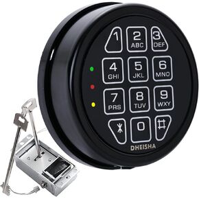 Gun Safe Replacement Lock with 2 Backup Keys Black Safe Keypad Lock