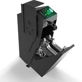 HARDROCK Gun Safe for Pistols, Biometric Wall Mounted Handgun Safe Box for Desk, Bedside,Truck，Drop Down Quick Access Security Safe with Fingerprint Keypad Lock for Home nightstand