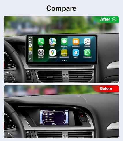 12.3" Wireless CarPlay Screen for Audi A4 /S4/ A5/ S5 /RS4/ RS5/ B8/ B8.5 |2009-2016 Multimedia | 4G RAM+64G ROM |Android13| Retain MMI Controls | 2400x900 IPS | 30-Band EQ in Kuwait