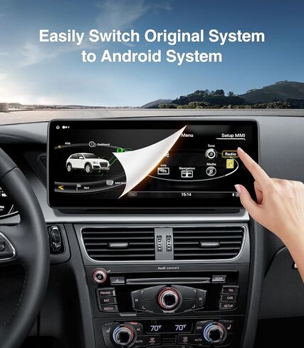 12.3" Wireless CarPlay Screen for Audi A4 /S4/ A5/ S5 /RS4/ RS5/ B8/ B8.5 |2009-2016 Multimedia | 4G RAM+64G ROM |Android13| Retain MMI Controls | 2400x900 IPS | 30-Band EQ in Kuwait