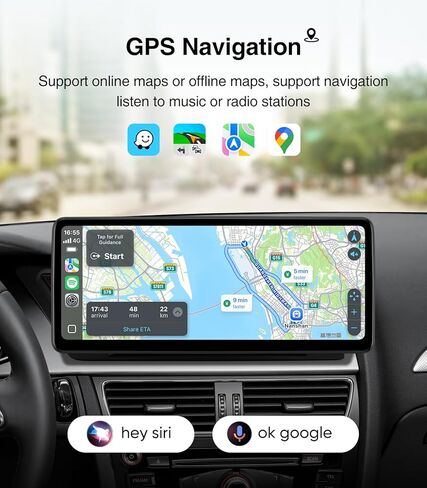 12.3" Wireless CarPlay Screen for Audi A4 /S4/ A5/ S5 /RS4/ RS5/ B8/ B8.5 |2009-2016 Multimedia | 4G RAM+64G ROM |Android13| Retain MMI Controls | 2400x900 IPS | 30-Band EQ in Kuwait