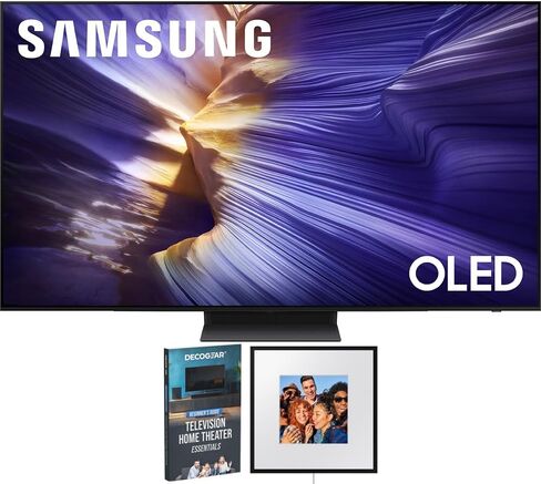 Samsung 55 inch OLED 4K S90F Vision AI Smart TV (2025) Bundle Photo Music Frame Smart Speaker Dolby Atmos HW-LS60D (2024) + Deco Gear Television Home Theater Essentials: Beginner's Guide in Saudi Arabia