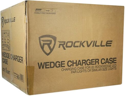 Rockville WEDGE CHARGE CASE Charging Case for (6) RockWedge LED PAR Lights, Built-In Power Strip, Foam Padding, Stackable Design, for Mobile DJs and Venues in Kuwait