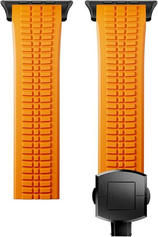 Modern Silicone Watch Band Compatible with iWatch Ultra 2 / Ultra/Series 10 9 8 7 (44mm 45mm 46mm 49mm), Sport Strap with Folding buckle, Rugged Heavy Duty Modern Design for Men in Kuwait