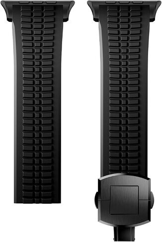 فرقة مشاهدة السيليكون الحديثة متوافقة مع IWatch Ultra 2 / Ultra / Series 10 9 8 7 (44 مم 45 مم 46 مم 49 مم) ، حزام رياضي مع مشبك قابل للطي ، تصميم عظمى شاقته الحديثة للرجال in Kuwait