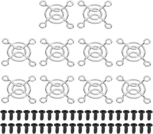 PATIKIL 79mm Filter Grill with Screws, 10 Pack Chrome Plated Iron Frame Ventilator Grill Protector Mesh Dustproof Case Cover for Computer, Fan, Silver Tone in Saudi Arabia