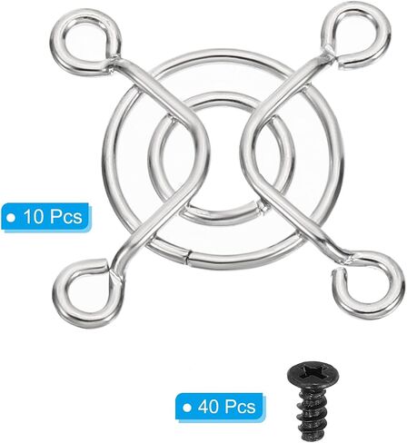 PATIKIL 79mm Filter Grill with Screws, 10 Pack Chrome Plated Iron Frame Ventilator Grill Protector Mesh Dustproof Case Cover for Computer, Fan, Silver Tone in Saudi Arabia