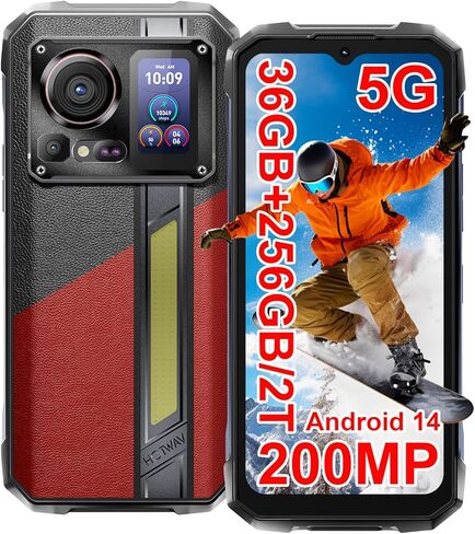 Hotwav Hyper 7 Pro 5G Protgged Phone ، 36GB + 256GB/2TB Android 14 Phone Phone Phone ، 6.6 "FHD + 2K Display Phone ، 10800mah Battery ، 200mp + 32mp camera ، Octa Core ، Dual SIM ، NFC ، OTG ، 120Hz ، 33W ، GPS in Kuwait