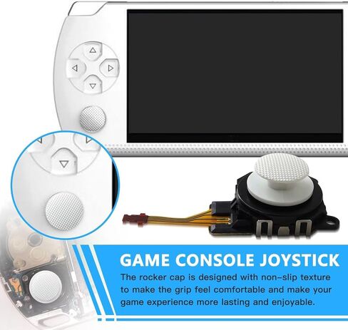 New White Analog Joystick Thumb Stick & Rocker Cap Replacement for Sony PSP 3000 3001； Replace Your Broken Or Worn Out Joystick Module in Kuwait