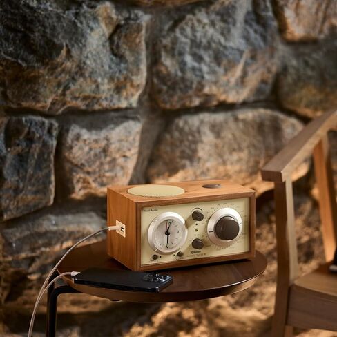 Tivoli Audio Model Three Bluetooth Clock Radio with USB-A & USB-C Charging Ports (Black Ash/Silver) in Kuwait