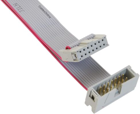 CablesOnline, 12-inches 14-Pin (2x7) 2.54mm-Pitch IDC 10-Wire Flat Ribbon Extension Cable, FR-1412M in Kuwait