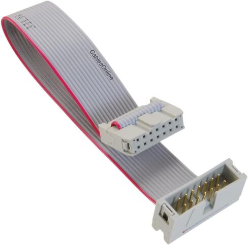 CablesOnline, 12-inches 14-Pin (2x7) 2.54mm-Pitch IDC 10-Wire Flat Ribbon Extension Cable, FR-1412M in Kuwait