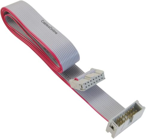 CablesOnline, 12-inches 14-Pin (2x7) 2.54mm-Pitch IDC 10-Wire Flat Ribbon Extension Cable, FR-1412M in Kuwait