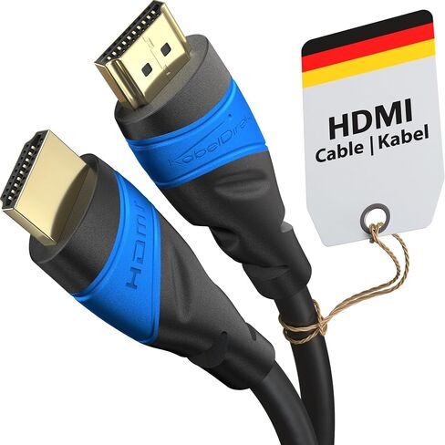 كابل HDMI 8K / 4K - 6.6 قدم - مع A.I.S Shielding - مصمم في ألمانيا (يدعم جميع أجهزة HDMI مثل PS5 وXbox وSwitch - 8K@60 هرتز، 4K@120 هرتز، سلك HDMI عالي السرعة مع إيثرنت، أبيض) بواسطة CableDirect in Saudi Arabia