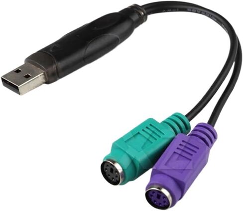 1pcs USB Male to 6Pin 6 Pin for PS/2 Female Extension Cable Y Splitter Adapter Connector for Keyboard Scanner in Saudi Arabia