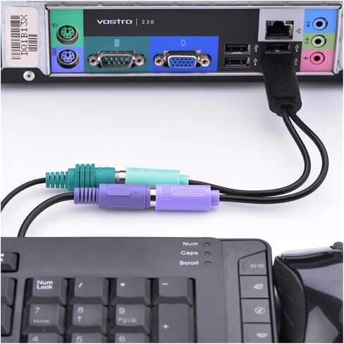 1pcs USB Male to 6Pin 6 Pin for PS/2 Female Extension Cable Y Splitter Adapter Connector for Keyboard Scanner in Saudi Arabia