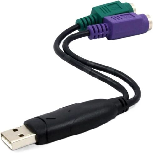 1pcs USB Male to 6Pin 6 Pin for PS/2 Female Extension Cable Y Splitter Adapter Connector for Keyboard Scanner in Saudi Arabia