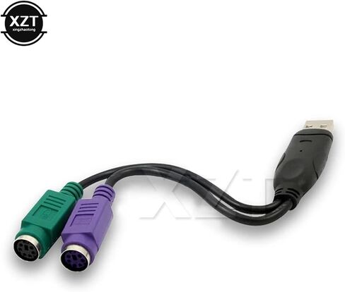 1pcs USB Male to 6Pin 6 Pin for PS/2 Female Extension Cable Y Splitter Adapter Connector for Keyboard Scanner in Saudi Arabia
