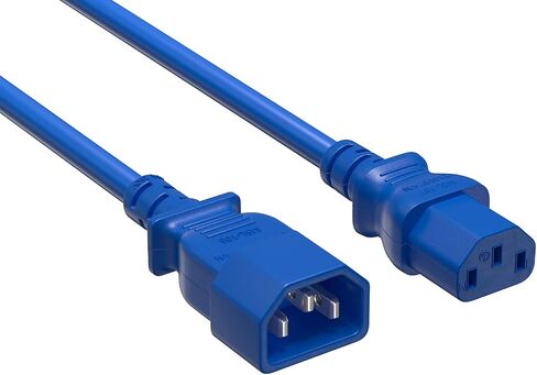 CableLeader 6ft IEC-320 C13 to C14 Heavy-Duty Power Extension Cord 18 AWG 10A/250V SJT, Computer to PDU CPU Power Extension Cable, PC Power Cable, UL Listed, Blue in Saudi Arabia
