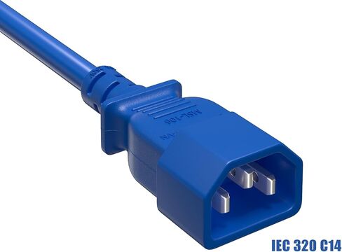 CableLeader 6ft IEC-320 C13 to C14 Heavy-Duty Power Extension Cord 18 AWG 10A/250V SJT, Computer to PDU CPU Power Extension Cable, PC Power Cable, UL Listed, Blue in Saudi Arabia