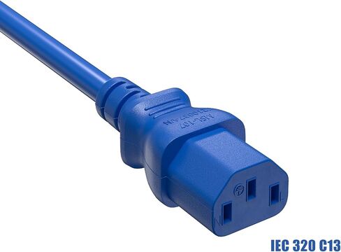 CableLeader 6ft IEC-320 C13 to C14 Heavy-Duty Power Extension Cord 18 AWG 10A/250V SJT, Computer to PDU CPU Power Extension Cable, PC Power Cable, UL Listed, Blue in Saudi Arabia