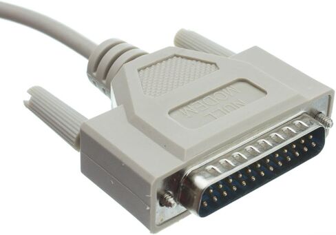 CableWholesale Null Modem Cable, DB9 Female to DB25 Male Serial Cable, UL Rated, 8 Conductor, Beige, DB9 Female to DB25 Male Serial Null Modem Cable, 25 Feet in Saudi Arabia