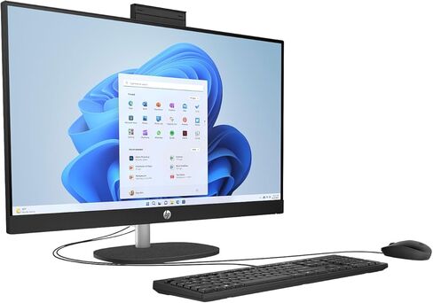 HP 27" All-in-One Desktop Computer, FHD Touch Screen, Intel Ultra 7 155U Processor, Intel IrisX Graphics, 32 GB DDR5, 1 TB SSD, Wired KB & Mouse, Windows 11 Pro,Office Lifetime License w/Accessories in Kuwait