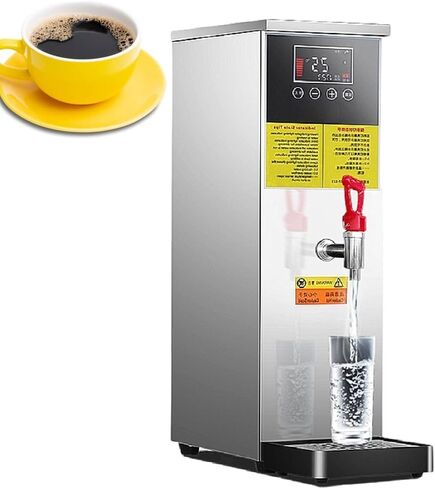 Commercial Hot Water Boiler, Stainless Steel Automatic Water Heater, Hot Water Dispensers, LCD Display, Temperature Control, for Coffee, Tea, Milk, Hot Drinks(Silver,50l) in Kuwait