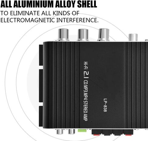 MINI HIFI 2.1 مضخم طاقة ستيريو للسيارة والصوت المنزلي ، ومكبر صوت صوتي منخفض التشويه ومكبر صوت ستيريو سيارة مضغوط (x: li>) in Saudi Arabia
