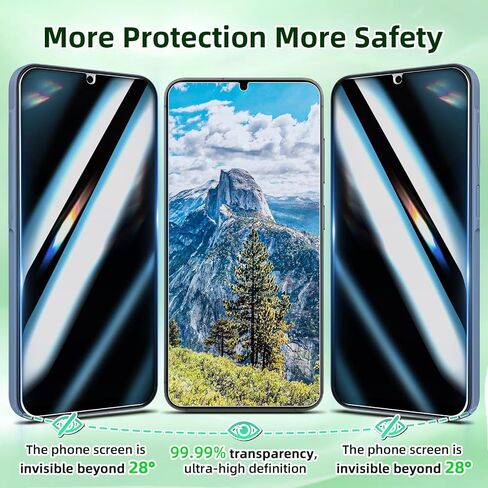 3+3 حزمة ل Samsung Galaxy A15 شاشة شاشة الخصوصية مع حامي عدسة الكاميرا 9H الزجاج المقسى ، مضاد للخدش ، خالية من الفقاعات ، سهلة التثبيت (خصوصية Galaxy A15) in Kuwait