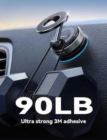 Moleroom Magsafe Cup Cup Mount ، حامل الهاتف المغناطيسي الفراغي للسيارة ، و 360 درجة مئوية Magsafe Car Mount For iPhone 16 Pro Max/iPhone 15 14 13 & Android Magsafe Case ، Dark Blue in Kuwait