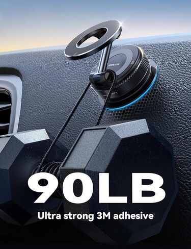 JOYROOM Magsafe Suction Cup Phone Mount, Vacuum Magnetic Phone Holder for Car, 360° Metal Strut Magsafe Car Mount for iPhone 16 Pro Max Plus/iPhone 15 14 13 12 & Android Magsafe Case, Dark Blue in Saudi Arabia