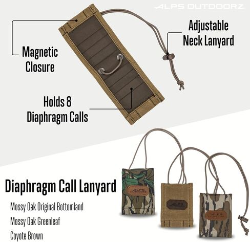 ALPS OutdoorZ Diaphragm Call Lanyard, Fits 8 Reed Calls for Hunting, Adjustable Length in Kuwait
