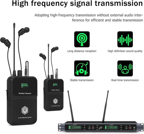 INMix EM100UHF Wireless in Ear Monitor System 1 Channel 1 Bodypacks Monitoring with in Earphone Used for Stage, Band, Recording Studio, Live Performance in Kuwait