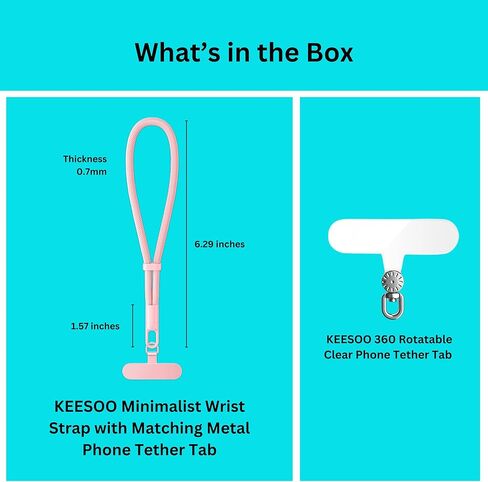 حبل الهاتف البسيط حزام معصم مع تصميم مقاوم للمنزل القابل للتعديل ، ومواد حبل التسلق المقوى 7 ​​مم ، وعلامات حبل الهاتف (مطابقة المعادن واضحة القابلة للدوار) - ECRU Beige in Kuwait