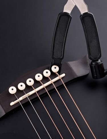 Metallor Guitar String Winder Bridge Pin Remover Speed Peg Puller for Guitar Bass Banjo Mandolin Ukulele and More String Instruments Black. in Saudi Arabia