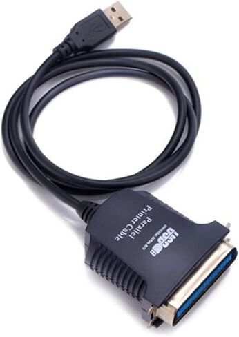 New Hot USB to Parallel IEEE 1284 36 Pin Printer Adapter Cable 85cm Length QJY99, Black in Saudi Arabia