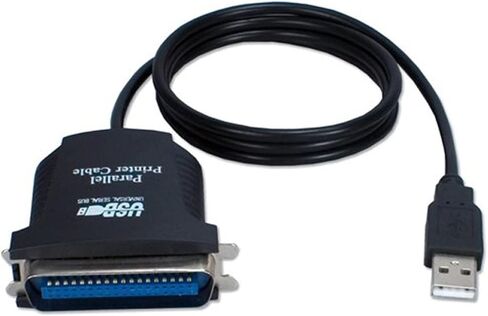 New Hot USB to Parallel IEEE 1284 36 Pin Printer Adapter Cable 85cm Length QJY99, Black in Saudi Arabia