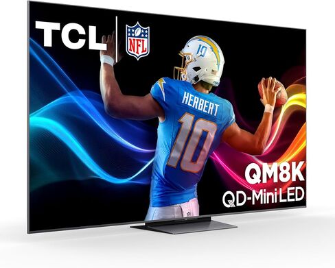 TCL مقاس 98 بوصة من QM8K Series QD-Mini LED 4K UHD Google TV Smart TV Next Generation Mini Mini-QLED ، 144Hz ، 288Hz VRR ، NO NO BOZEL DESIGN ، جودة الصورة التي لا تضاهى ، معالجة الذكاء الاصطناعي (98QM8K ، 2025) in Saudi Arabia