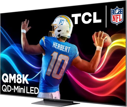 TCL مقاس 98 بوصة من QM8K Series QD-Mini LED 4K UHD Google TV Smart TV Next Generation Mini Mini-QLED ، 144Hz ، 288Hz VRR ، NO NO BOZEL DESIGN ، جودة الصورة التي لا تضاهى ، معالجة الذكاء الاصطناعي (98QM8K ، 2025) in Saudi Arabia