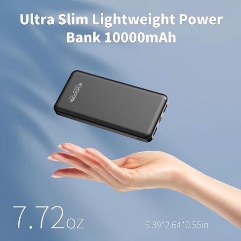 شاحن محمول ذو حزمة ، حزمة طاقة بحجم 10000 مللي أمبير في الساعة 15W ، و USB C IN & OUT ، حزمة بطارية شحن سريعة ، بنك طاقة محمول خارجي لـ iPhone 16 15 14 13 12 IPAD Airpods Samsung S23 S22 Pixel ETC in Saudi Arabia