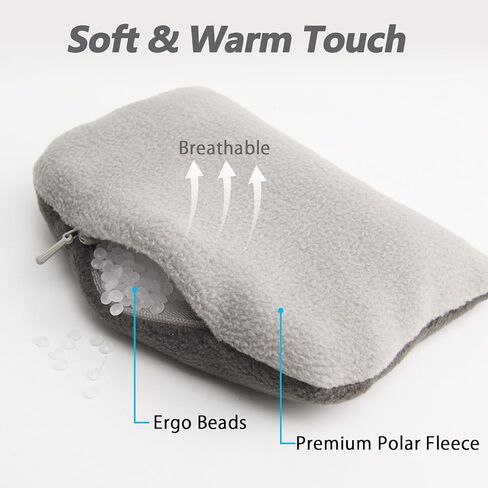 Large Mouse Wrist Rest Bean Bag, Ergonomic Mouse Support Pad Filled Ergo Beads for Computer, Laptop, PC Gaming (Gray) in Kuwait