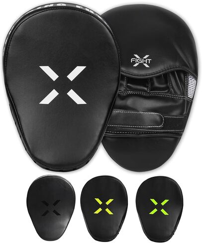 FightX Punching Mitts for Boxing Leather Curved Punch Mitts Men & Women MMA Training Equipment Muay Thai Sparring Training Mitts MMA Hitting Pads Available Multiple Colors in Kuwait