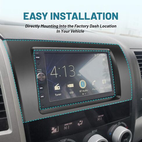 NuIth Matt Double DIN Radio Dash Kits for Toyota 2007-2013 Tundra/2008-2022 Sequoia, Double Din Mount Housing Bracket Installation Trim Bezel Kit Installation Aftermarket Stereo (Dash Kit+Radio Wire) in Kuwait