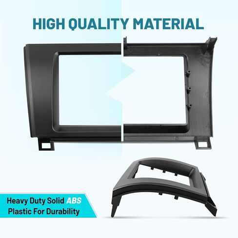 NuIth Matt Double DIN Radio Dash Kits for Toyota 2007-2013 Tundra/2008-2022 Sequoia, Double Din Mount Housing Bracket Installation Trim Bezel Kit Installation Aftermarket Stereo (Dash Kit+Radio Wire) in Kuwait
