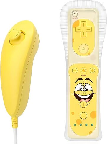 وحدة التحكم عن بُعد Qumox Wii و Nunchuck Yellow متوافقة مع وحدة التحكم Wii/Wii U (الحركة بالإضافة إلى عدم تضمينها) in Kuwait