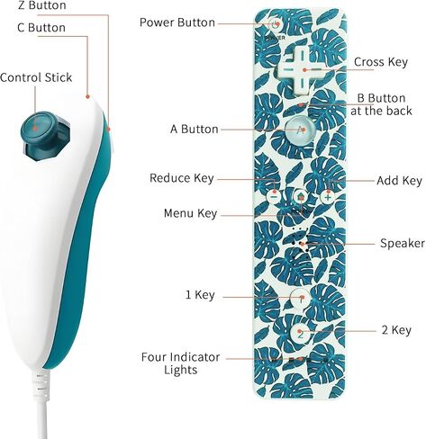 وحدة التحكم عن بُعد Qumox Wii و Nunchuck Yellow متوافقة مع وحدة التحكم Wii/Wii U (الحركة بالإضافة إلى عدم تضمينها) in Kuwait
