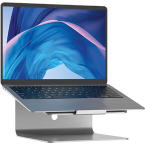 CTA Digital Ergonomic Aluminum Notebook Stand, Universal Compatible with Apple MacBook Air/Pro, HP, Dell, Asus, Sony, LG, Lenovo & Other Laptops up to 17 Inches