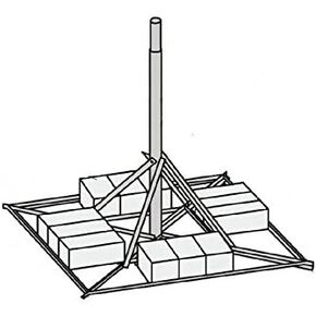 JRM27505 Non-Penetrating Mount with 2.88" OD x .203" Wall x 5.0' Mast